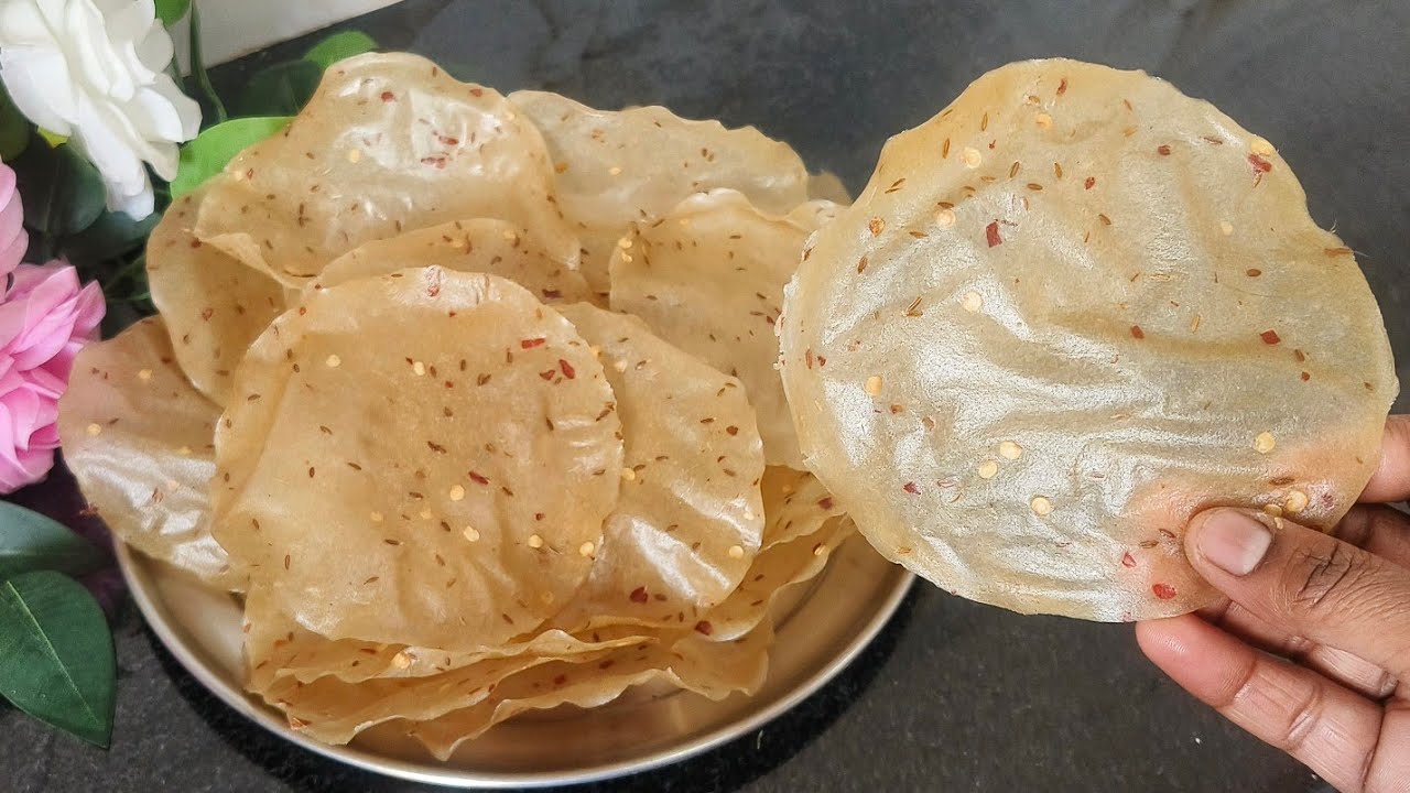 तलने के लिए कढ़ाई कम पड़ेगी ४ गुना फूलेंगे चावल के खिचिया पापड़chawal ke papad in hindi|Papad Recipe