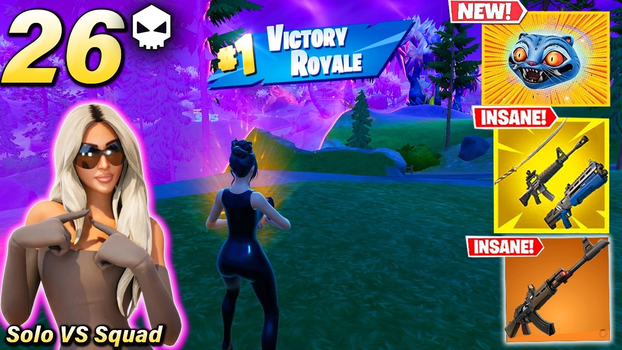 Kim Kardashian Solo Vs Squads Zero Build Gameplay (NEW Fortnite Chapter 7 Season 1 PC)