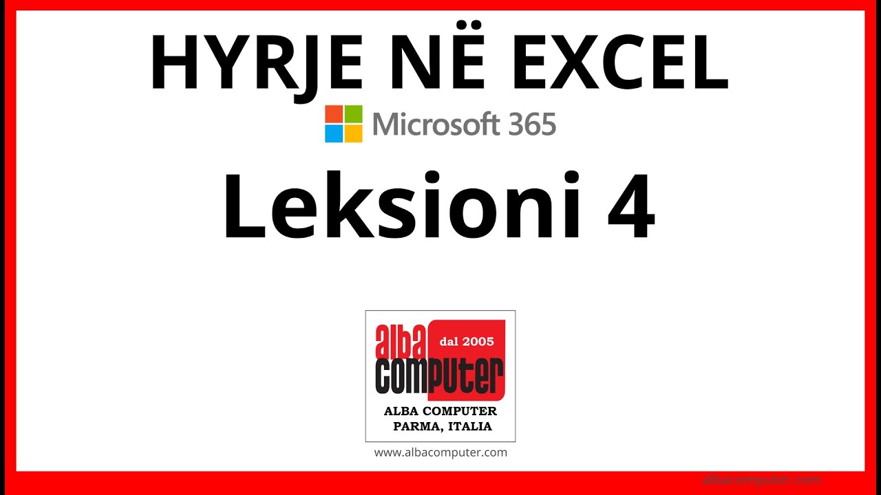 Leksioni 4 nga 4 - Hyrje në Excel Microsoft 365