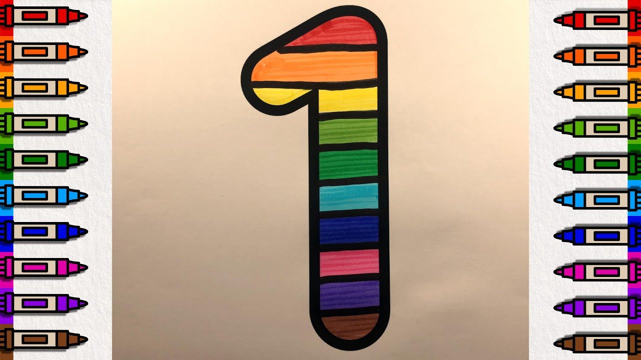 10 Colors Art Coloring : Numbers 0 to 9 with Marker Pens