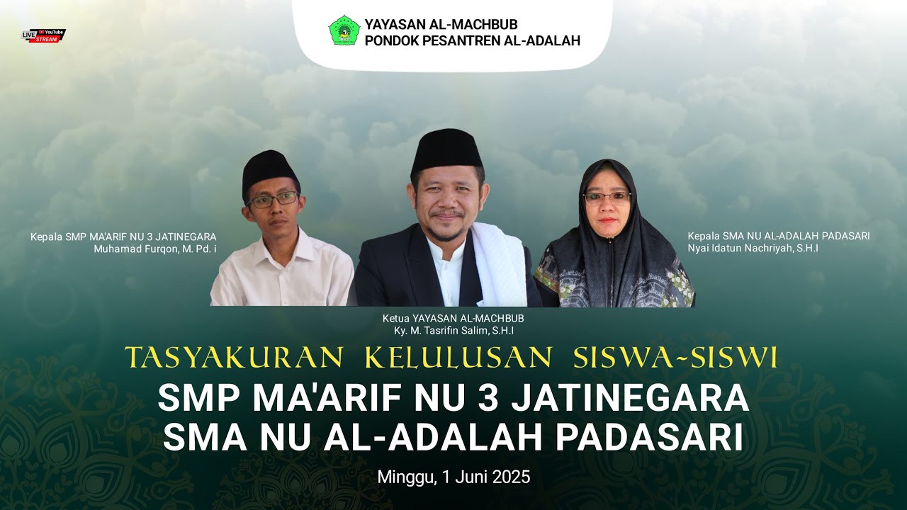 Tasyakuran Kelulusan Siswa SIswi SMP Ma'arif Nu 3 Jatinegara & SMA NU Al-Adalah Padasari Tahun 2025