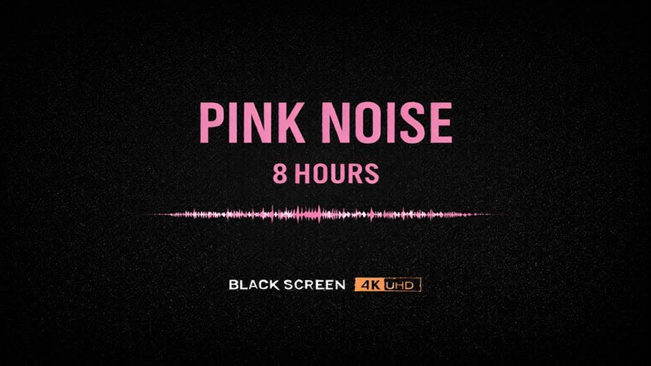 Pink Noise 8 Hours – Soft Balanced Noise | Black Screen | 4K UHD