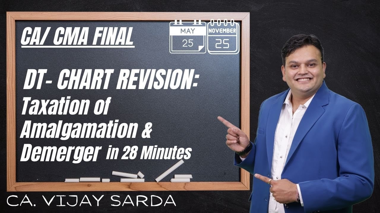 DT Revision | Taxation of Amalgamation / Demerger | CA & CMA Finals May/ Nov 25| CA Vijay Sarda