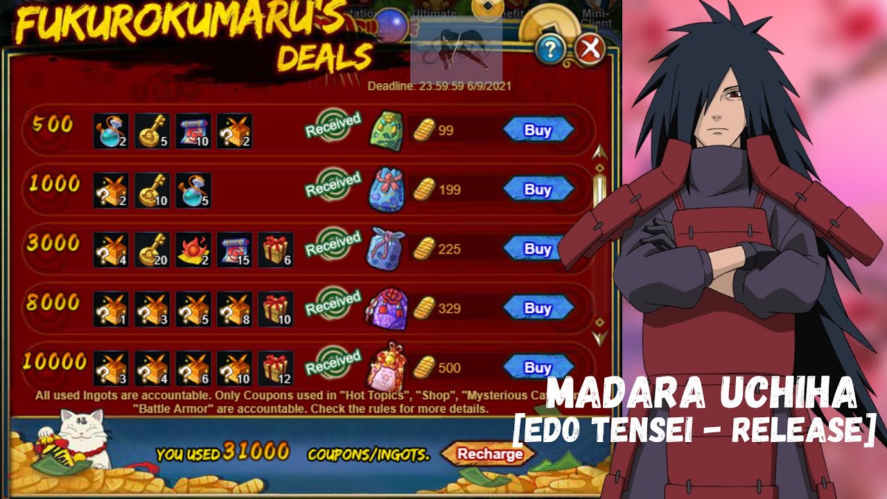 30K COUPONS FUKU DEALS! || Naruto Online