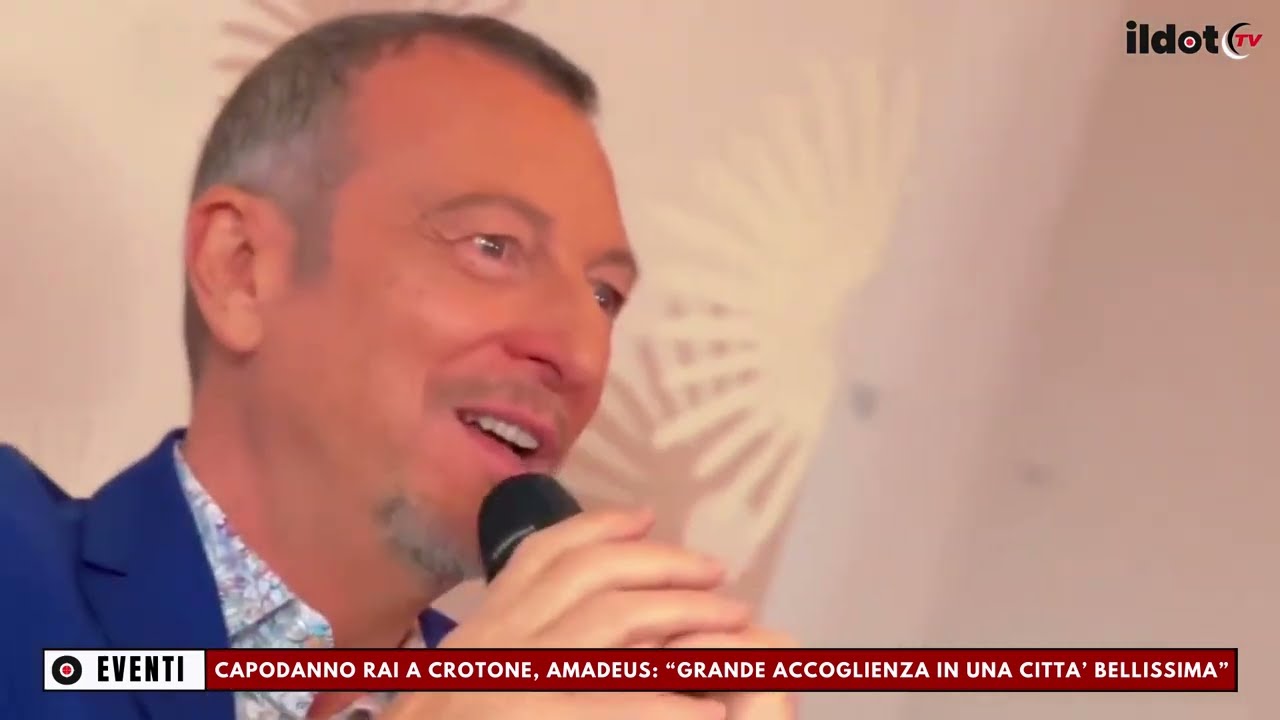 Capodanno Rai 2023 a Crotone, Amadeus: 