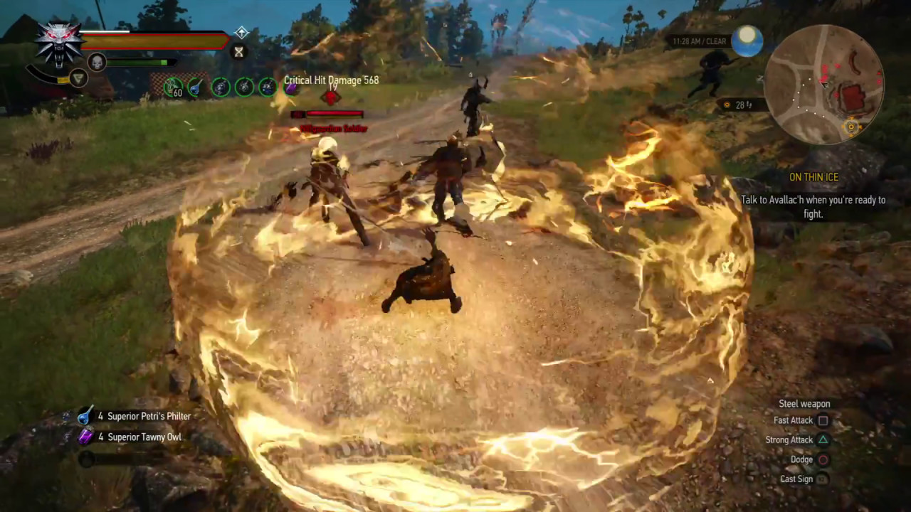 Witcher 3 Geralt vs Nilfgaardian Army on DM, patch 1.31 (Guard-Killing Build)