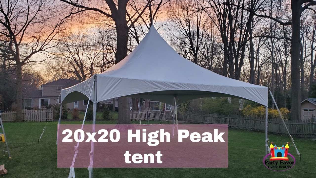Full length Video of 20x20 High Peak Tent Setup