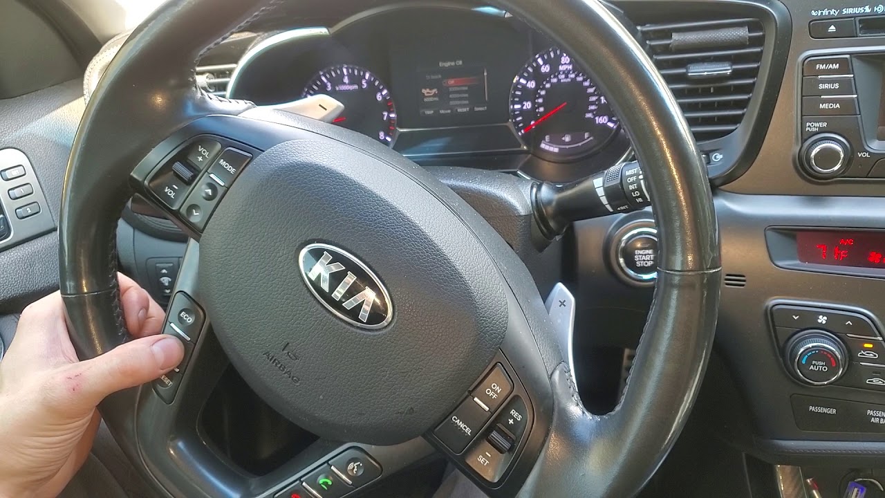 2013 Kia Optima Oil Reset Procedure