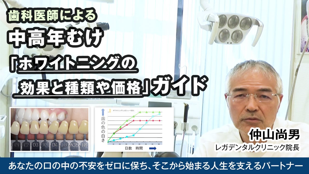 【歯科医師による】中高年むけ「ホワイトニングの効果と種類や価格」ガイド