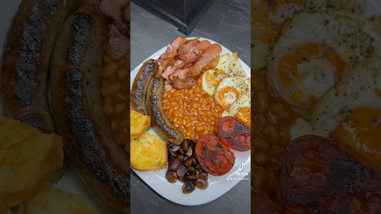 Full English breakfast 🏴󠁧󠁢󠁥󠁮󠁧󠁿 Instagram: vptabakov | Descriptions in comments.