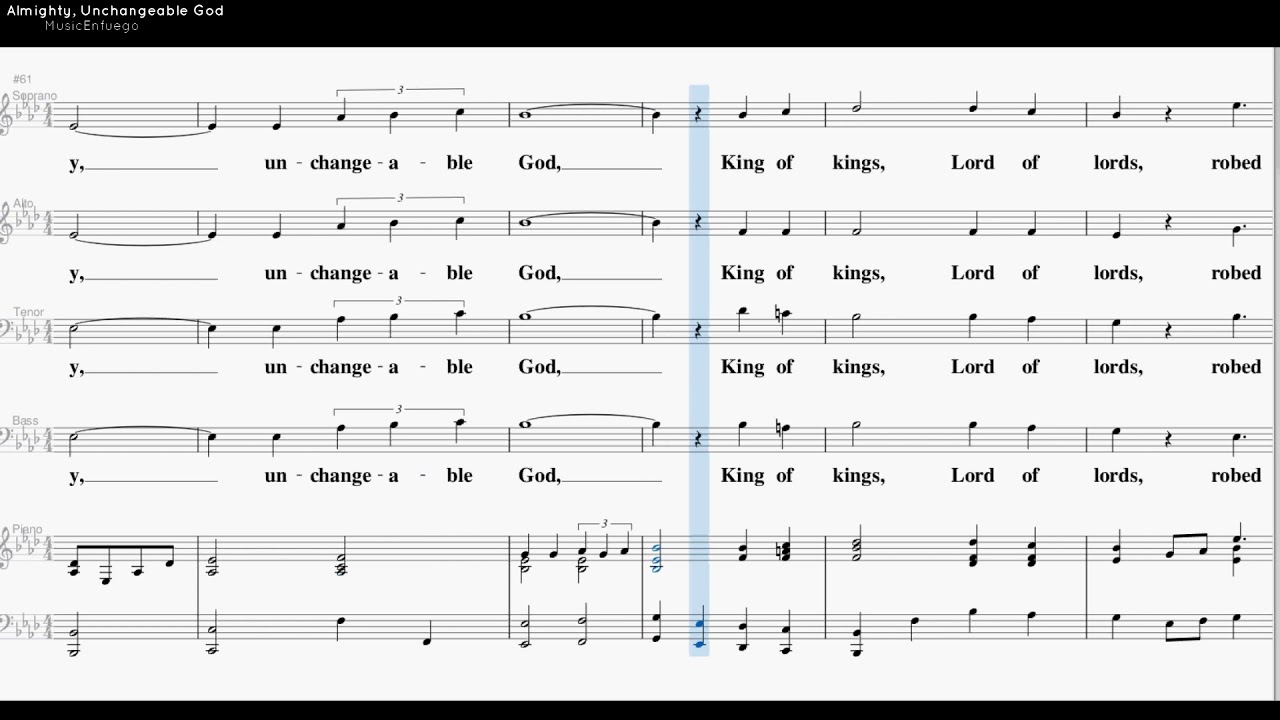 Almighty, Unchangeable God - SATB