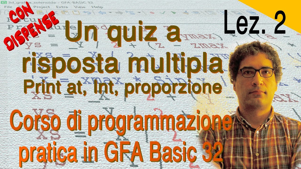 Lez. 2 Programmiamo un quiz a scelta multipla &ndash; prof. Donato D'Alessandro