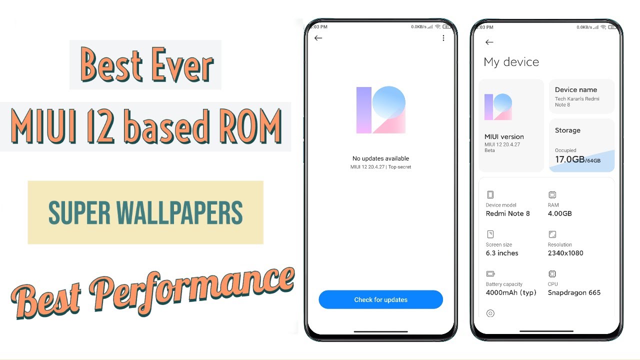 [MIUI 12] Best Ever ROM with Performance for All Devices...! Super Wallpapers for Note 5 PRO