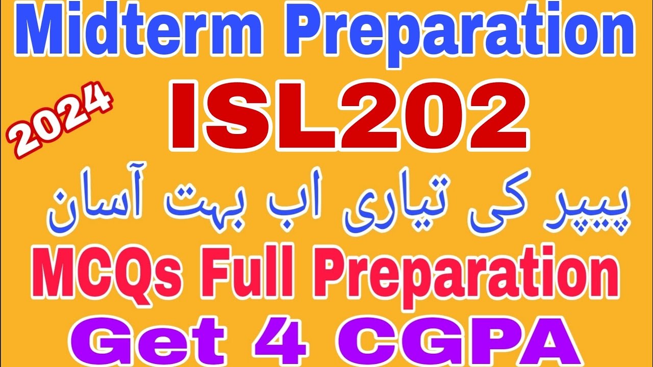 ISL202 Midterm Preparation Spring 2024|| Isl202 Midterm Preparation 2024||Isl202 Midterm Preparation