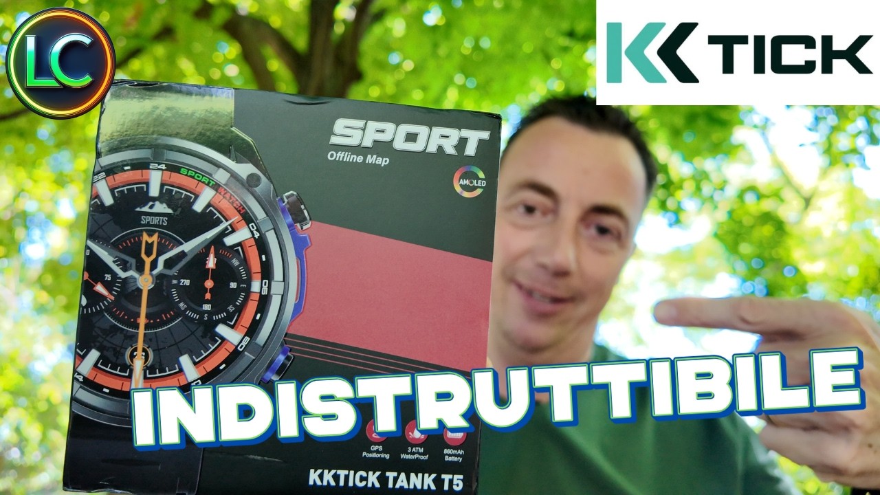 KKTICK Tank T5, прочные смарт-часы, встроенный GPS, дисплей AMOLED.