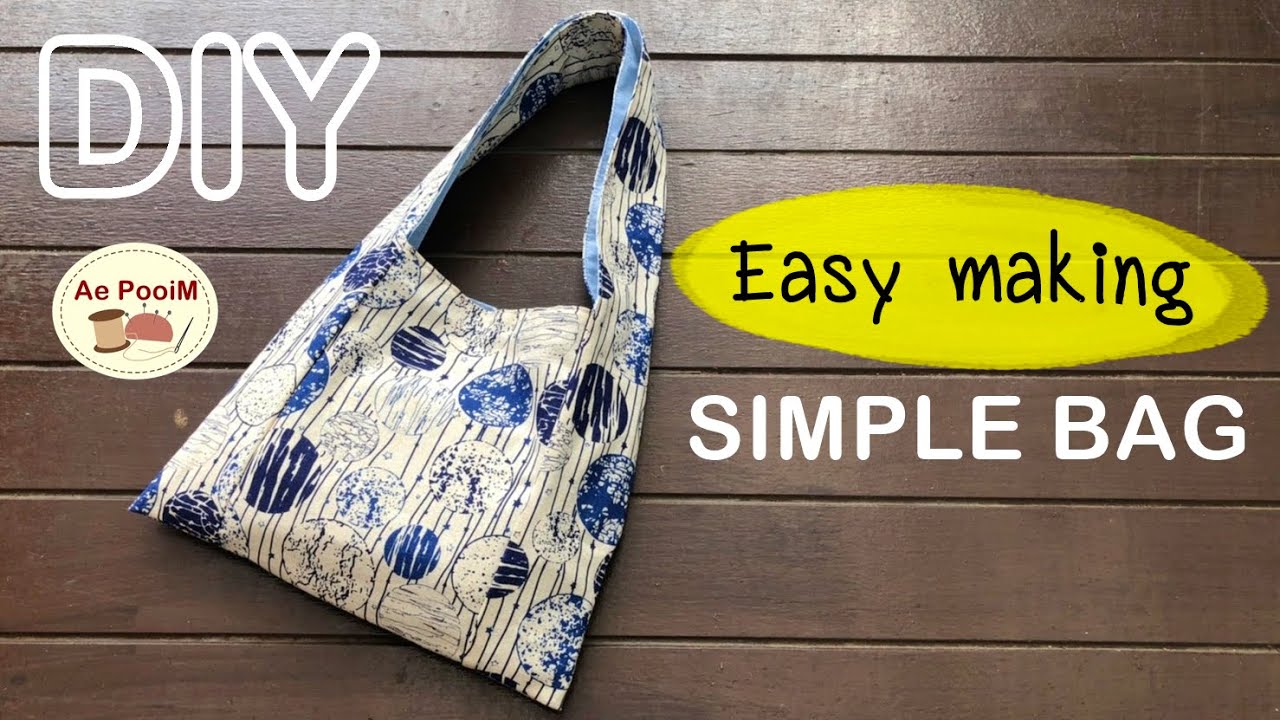 DIY SIMPLE BAG, easy making | วิธีการทำถุงย่ามแบบง่ายๆ