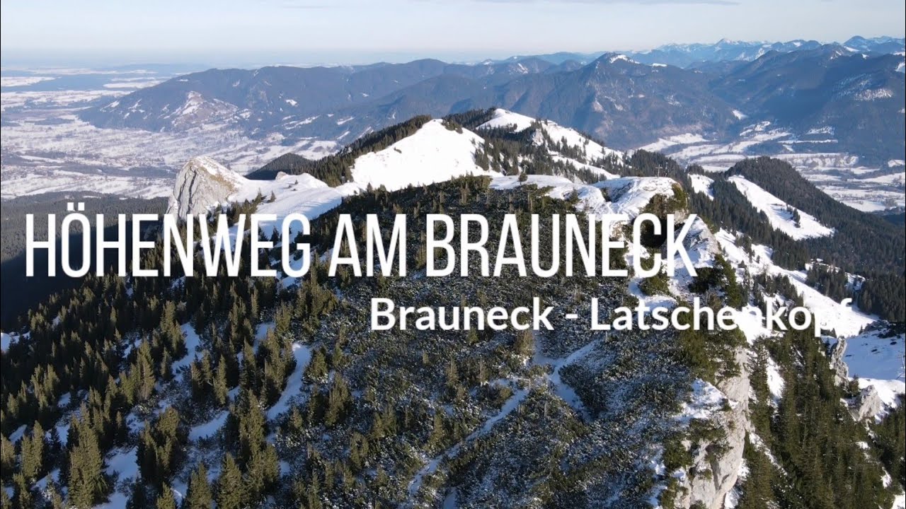 H&ouml;henweg am Brauneck | Winter Wandern am bekanntesten Ski Gebiet M&uuml;nchens