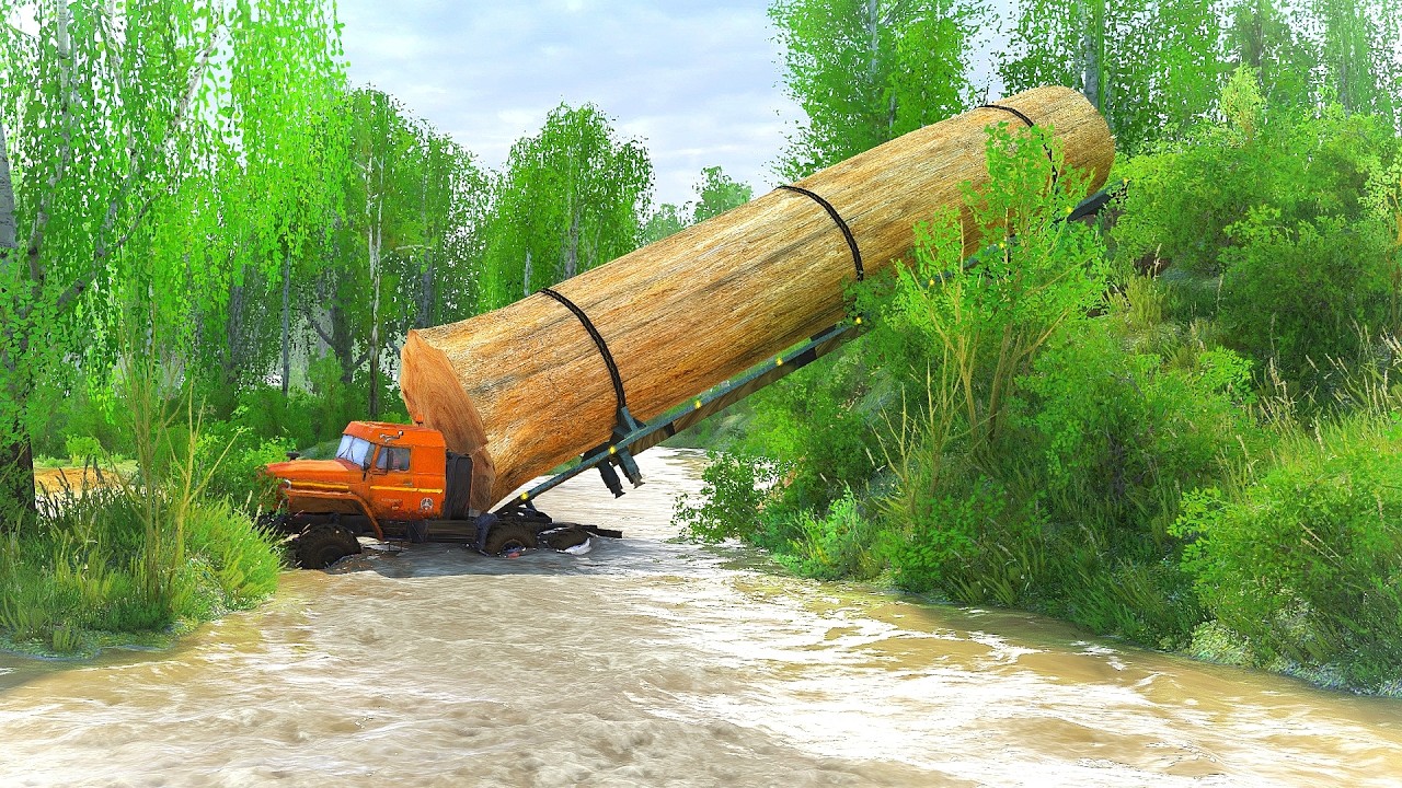 Extreme Military Missile Truck Transport Over Dangerous Damaged Bridge