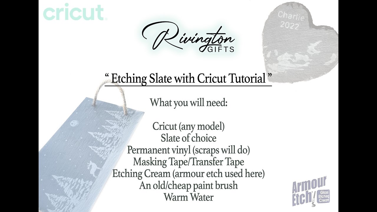 How To Etch Slate With Cricut and Armour Etch