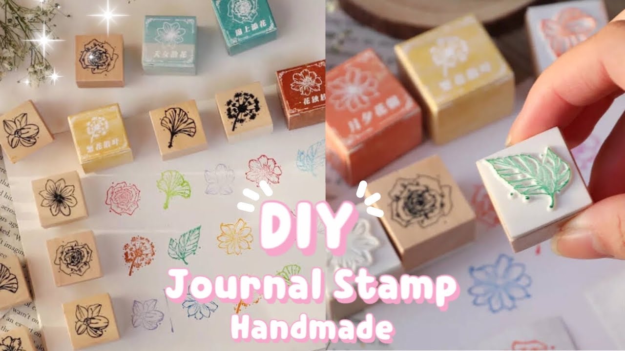 DIY Cute Journal Stamp Set / How to make journal vintage Stamp at home / diy journal supplies /Craft