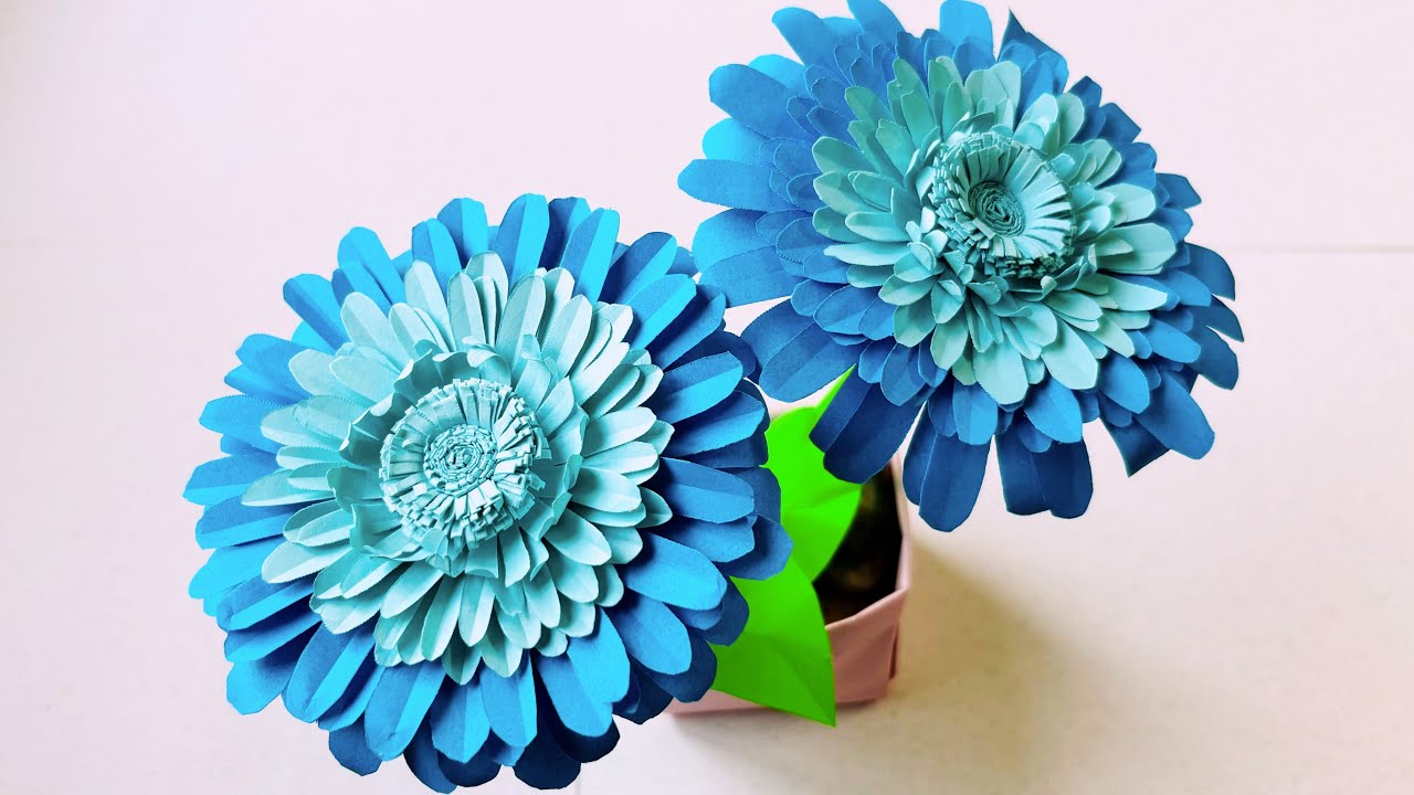 Simple Paper Flowers Making | Easy Paper Decoration Ideas