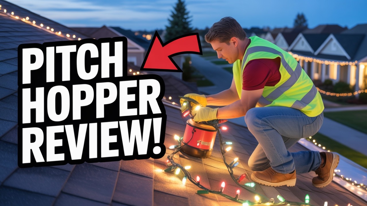Why I Love the Pitch Hopper for Hanging Christmas Lights (Roof Safety & Tips!)