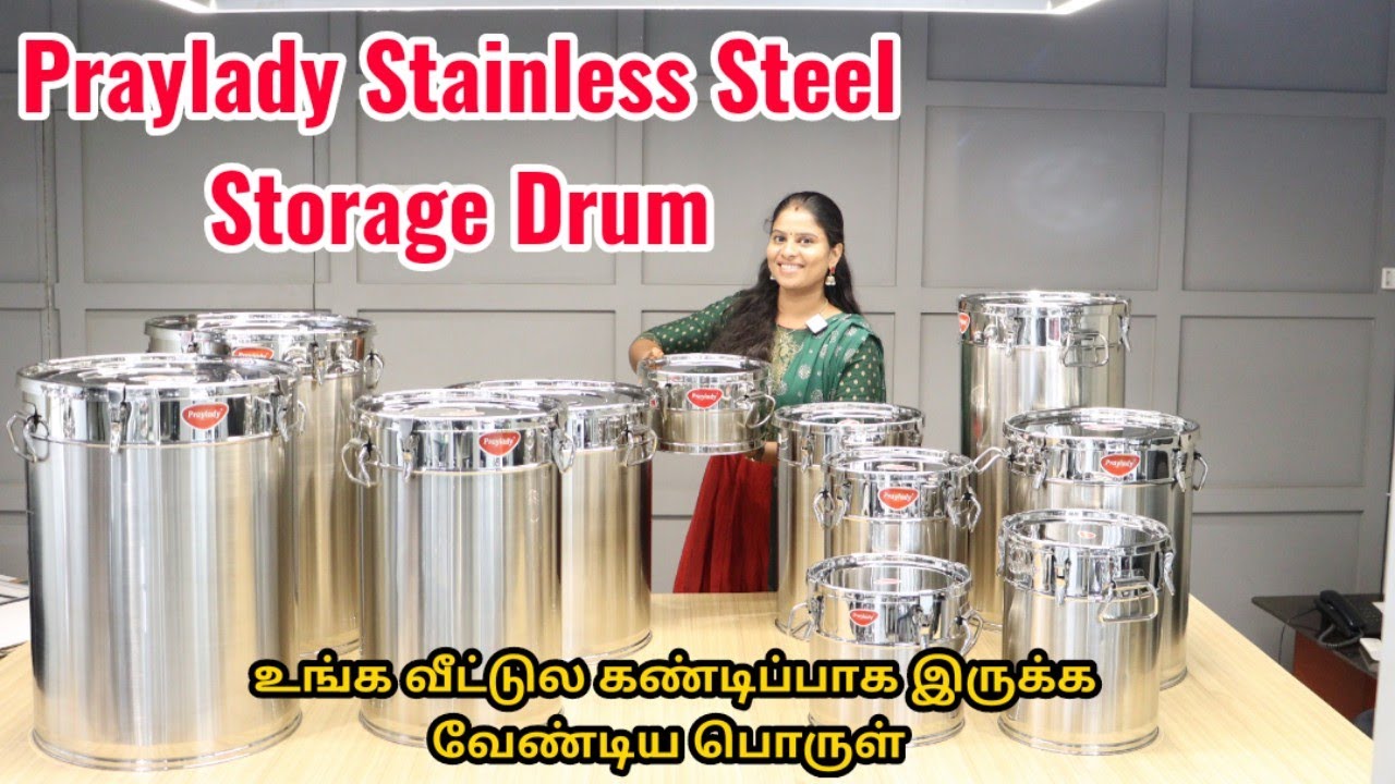 Praylady Kitchen Stainless Steel Storage Drum Collection's | Must Need Your Home  