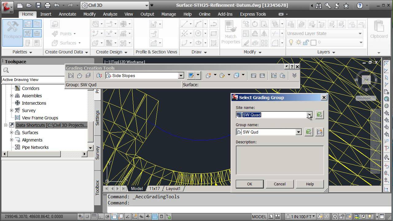 Civil 3D - Transitional Daylight Grading