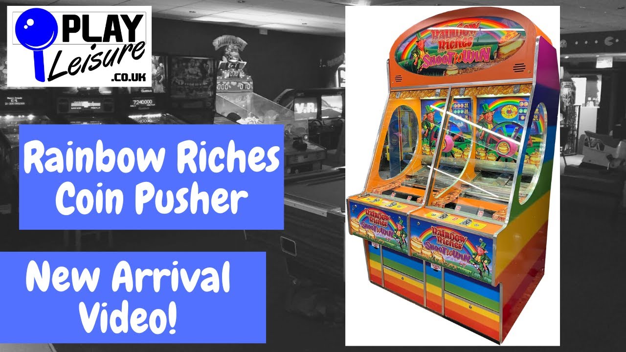 Get lucky?! It's the Rainbow Riches Shoot To Win Coin Pusher...
