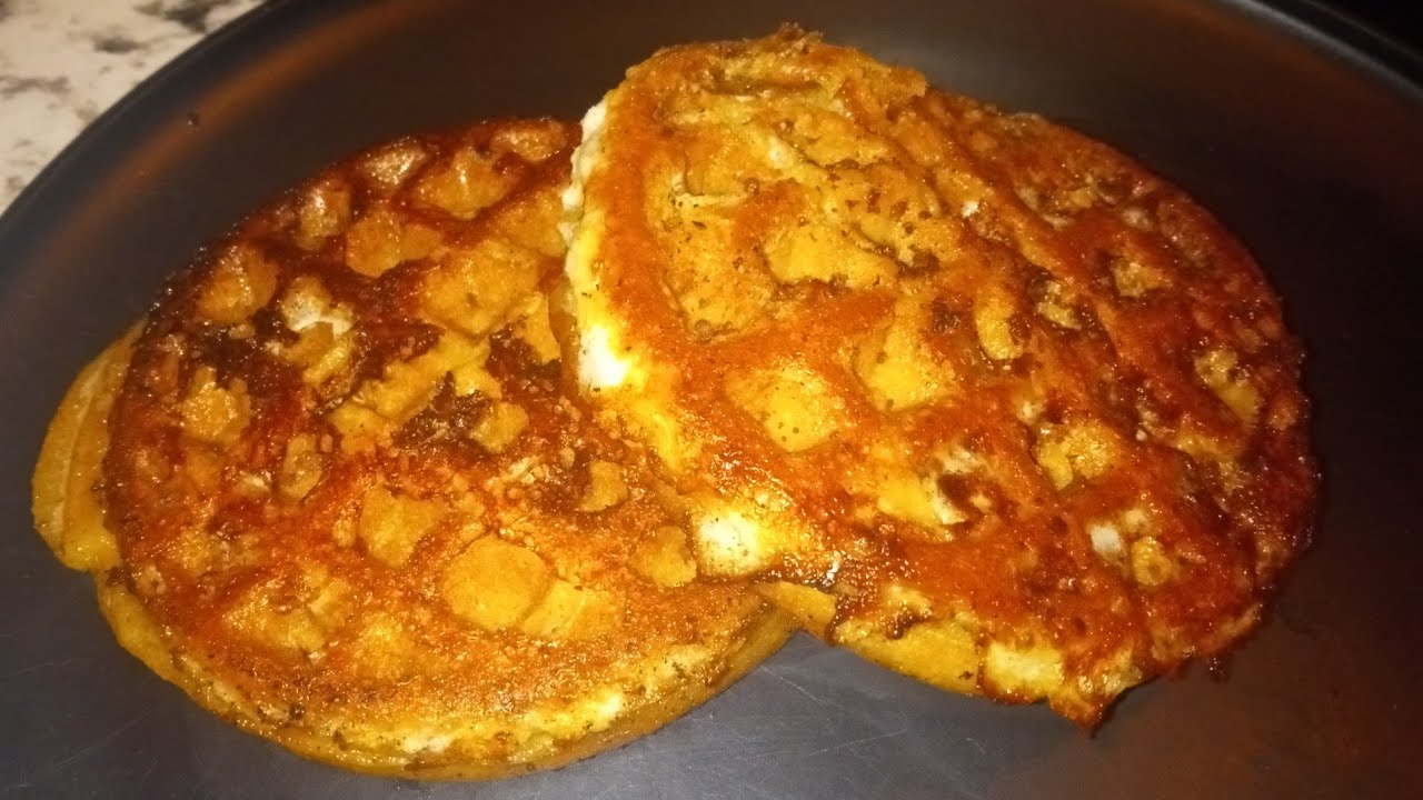 Making French Toast Waffles 