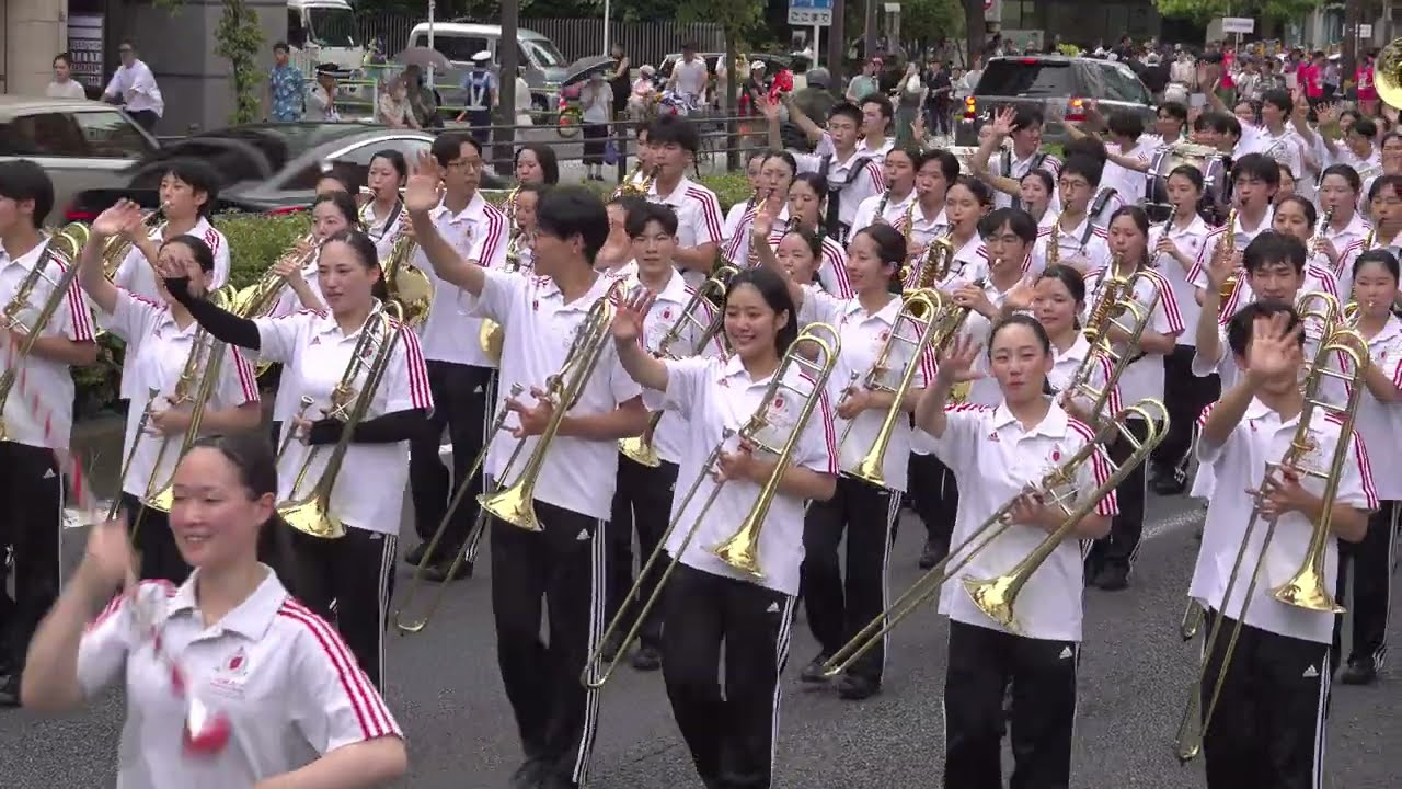 19. Jul. 2025 東海大学付属高輪台高等学校吹奏楽部 / 第51回 三田納涼カーニバル　パレード