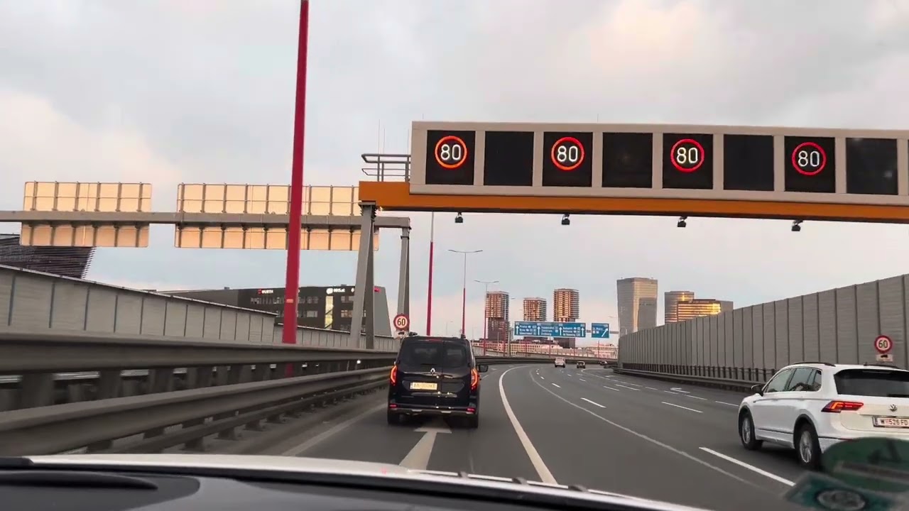 Driving from  Naschmarkt to Donaustadtstraße