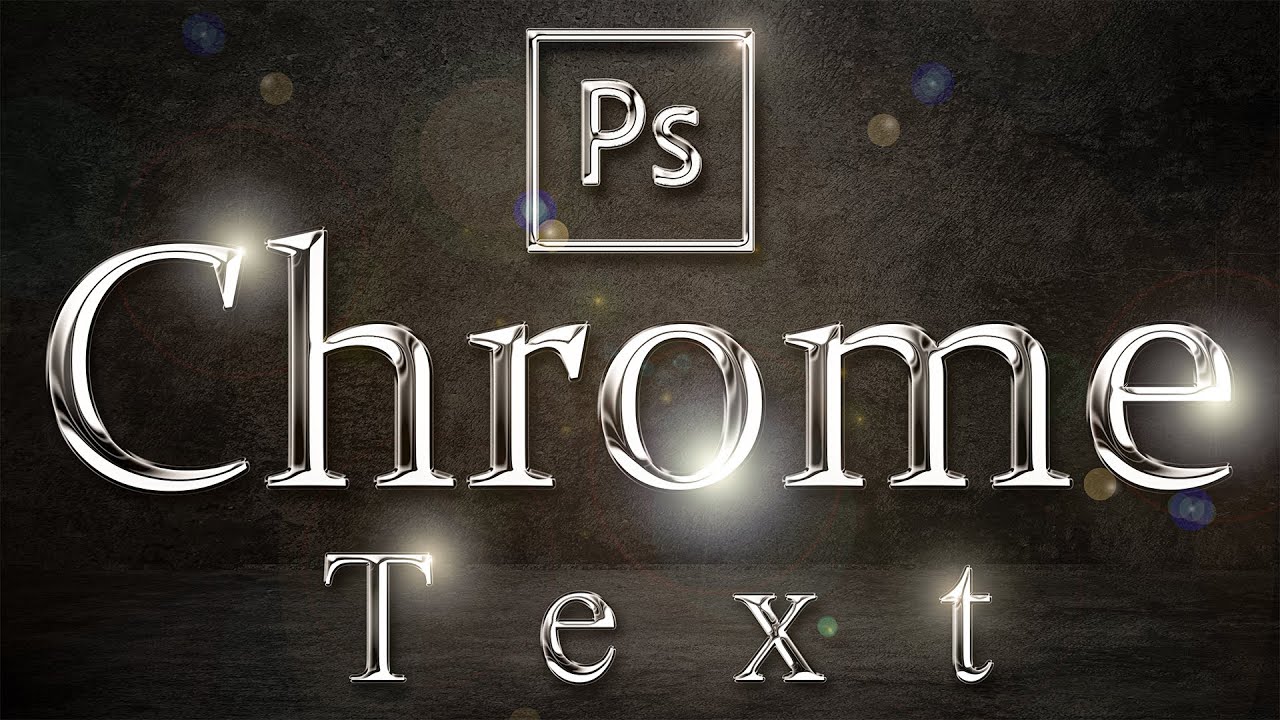 Эффект текста Chrome | Эффект Photoshop | Уроки Photoshop