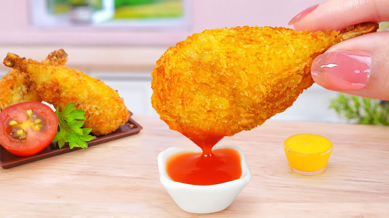 Лучший рецепт 😍 Готовим вкусные миниатюрные жареные куриные голени с картофелем 🍗 от Тины Мини Ку...
