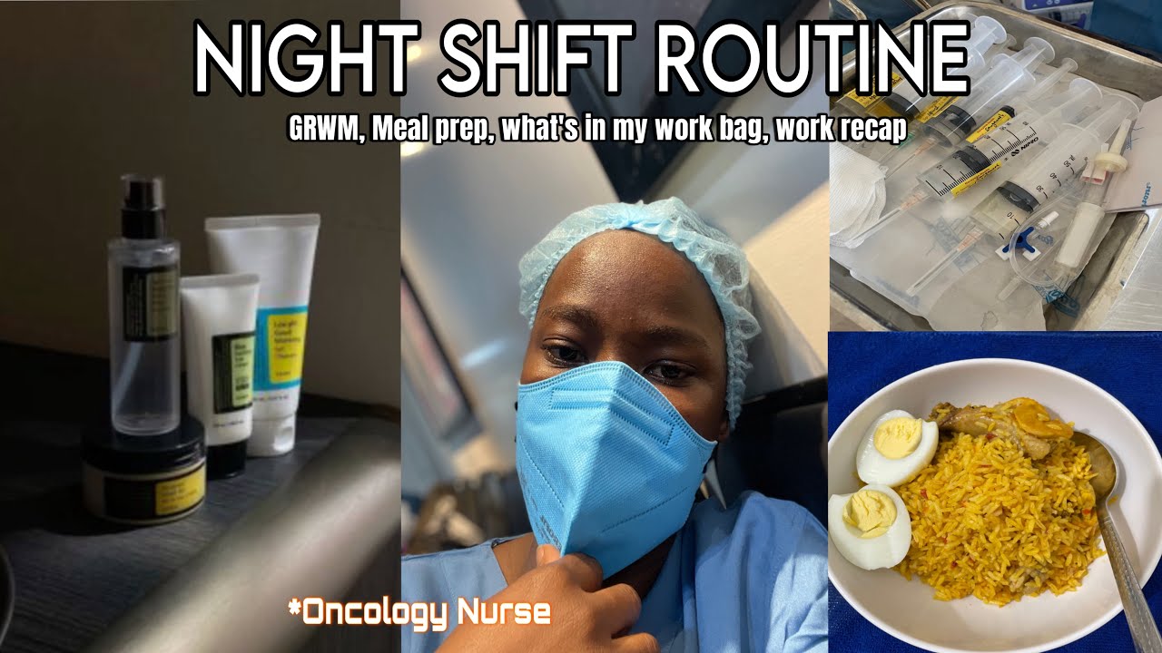 NIGHT SHIFT NURSE ROUTINE | meal prep, skincare routine, work recap, what’s in my work bag.