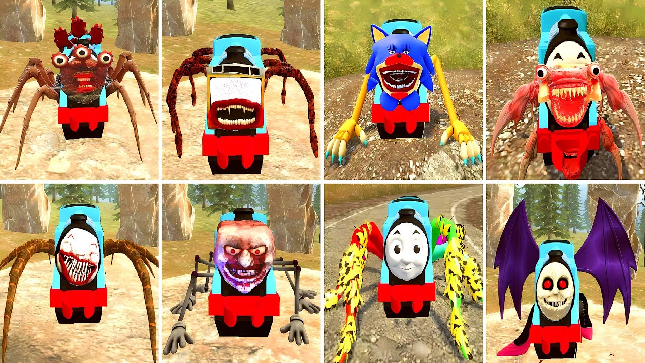 Everything turning into Monsters Mini: Choo Choo Charles, School Bus Tapes, Thomas Eater  in GMod!