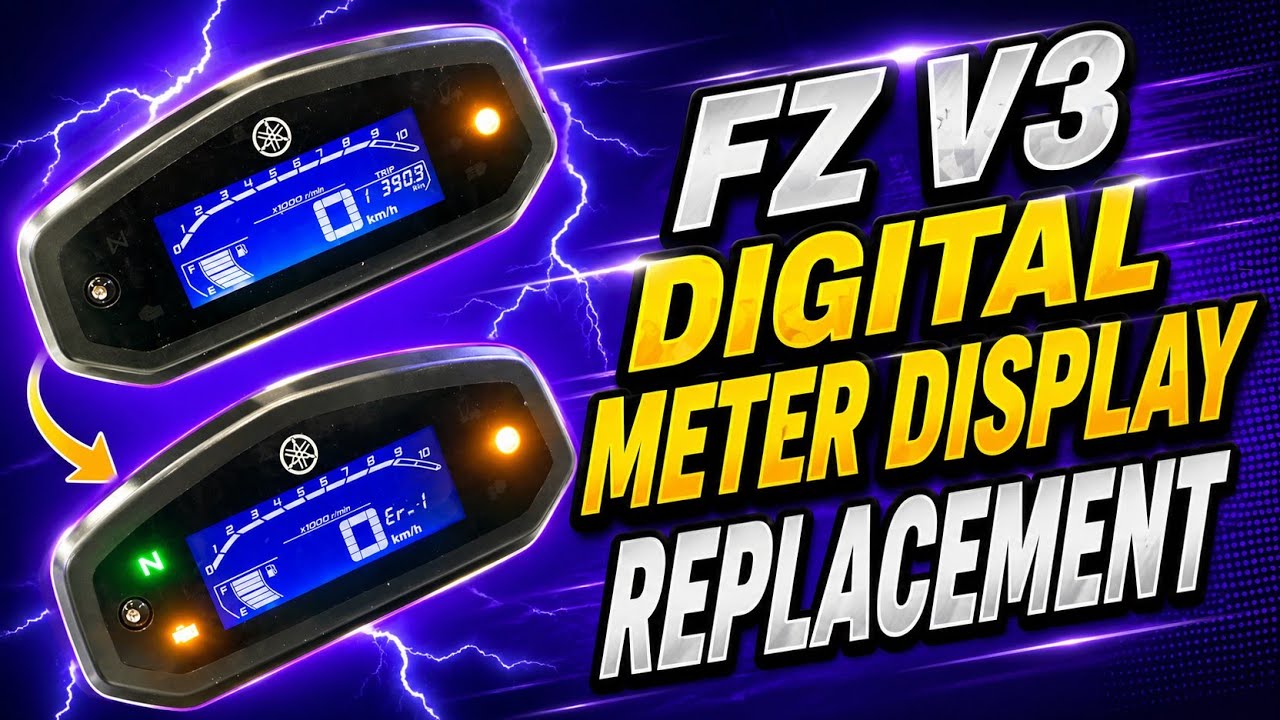 Yamaha FZ V3 Digital Meter Display Replacement | Partial Fix 100% Working