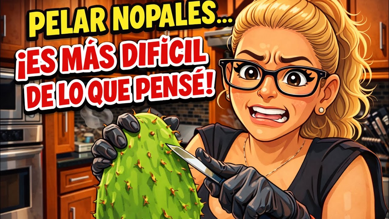 Lo más difícil de los nopales no es cocinarlos… es pelarlos 🌵😅