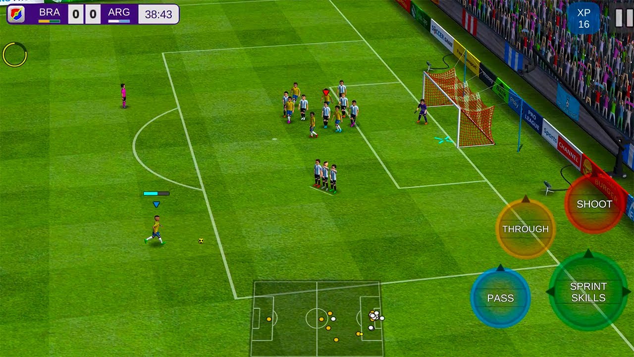 Pro League Soccer Android Gameplay ⚽ Brazil VS Argentina