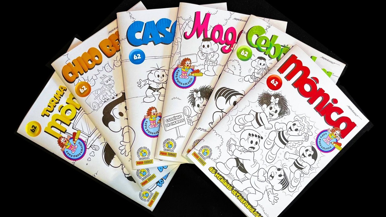 Gibis 62 da Turma da Mônica com CAPA PARA COLORIR!!
