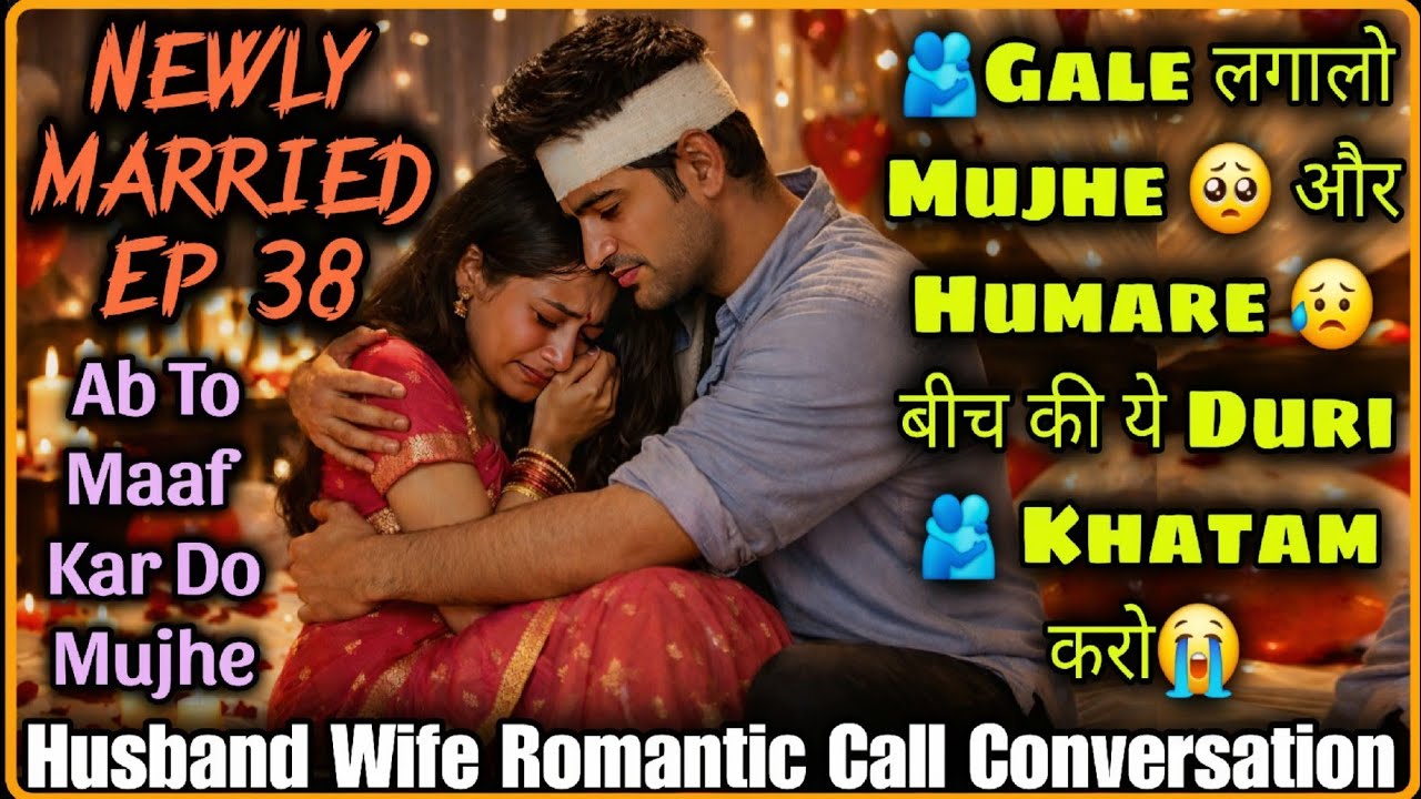 Gale Laga Ke Duri Khatam Karo || Newly Married Ep 38 || Husband Wife Romantic Call Conversation