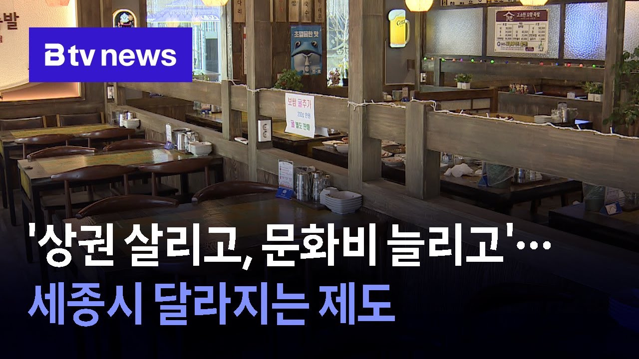 '상권 살리고, 문화비 늘리고'…세종시 달라지는 제도