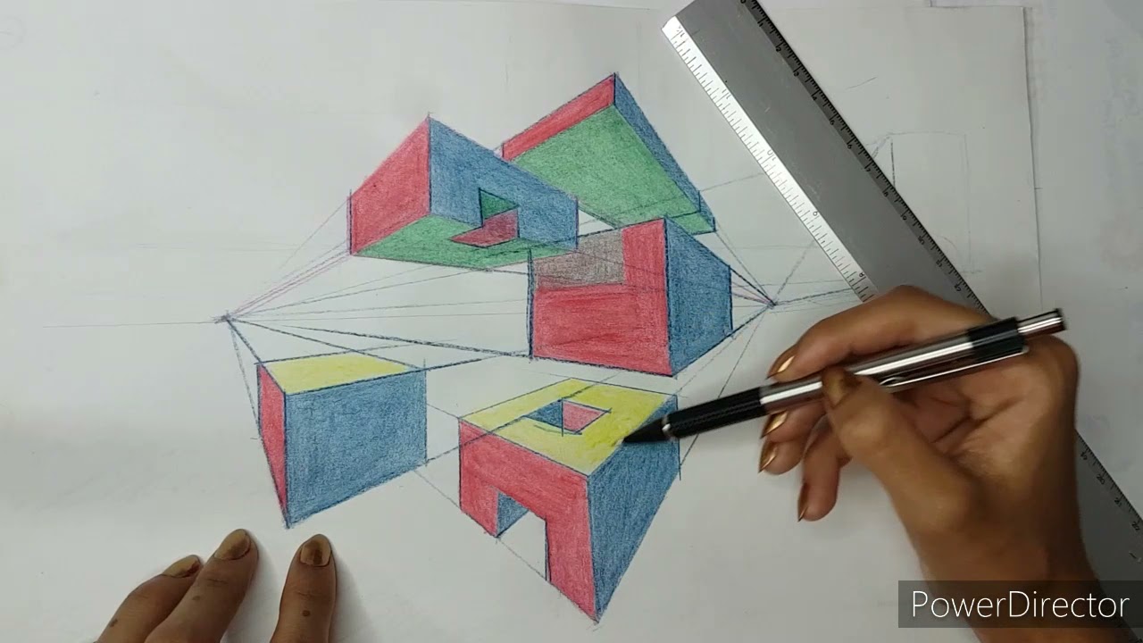 Perspectiva con 2 puntos de fuga.