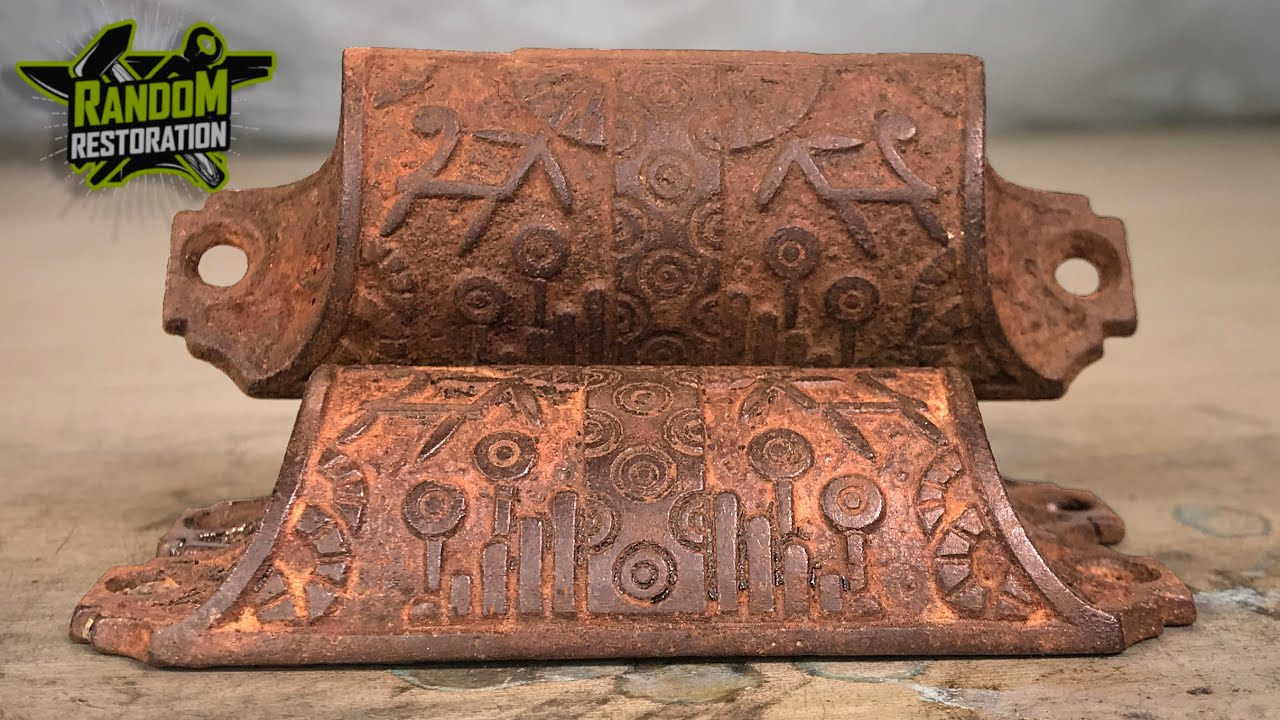 Rusty Ornate 1800s Drawer Pulls Restoration | Random Restoration