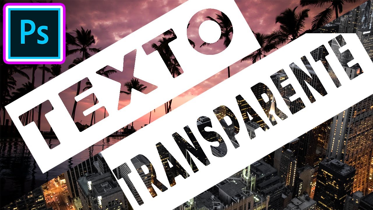 TEXTO TRANSPARENTE EN PHOTOSHOP: Cómo hacer texto transparente en Photoshop!