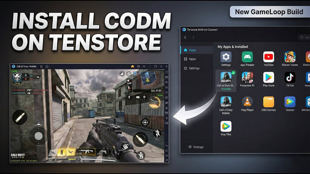Install COD Mobile on Tenstore Android Connect New GameLoop Build