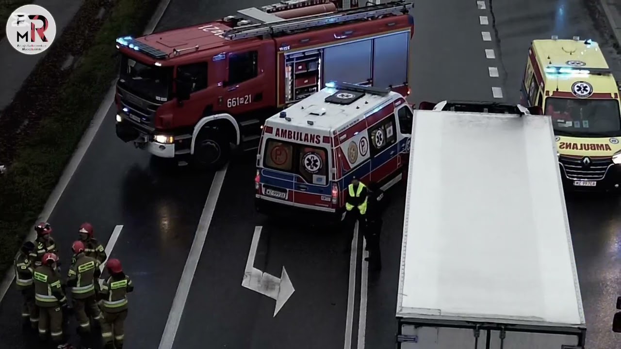 WYPADEK na DK 92 w miejscowości Święcice, 3 osoby poszkodowane.