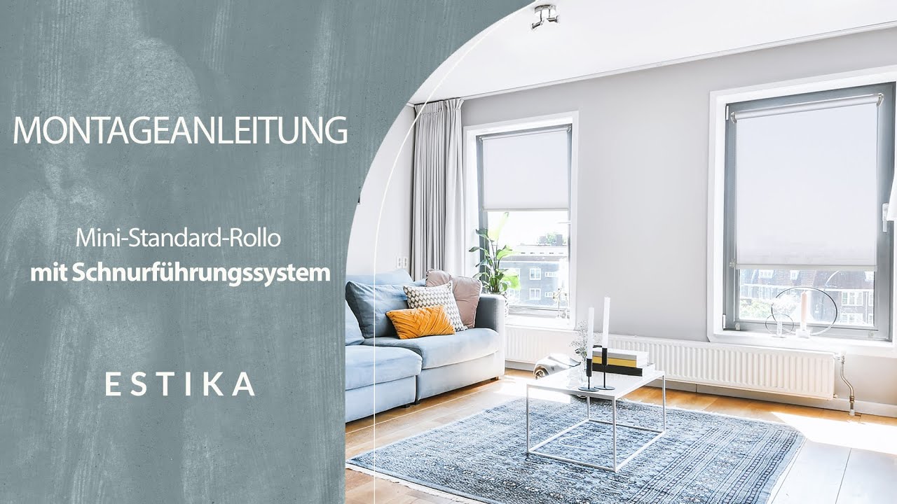 Estika Mini-Standardjalousien Montageanleitung (Mit Schnurführungssystem). Video-Anweisung