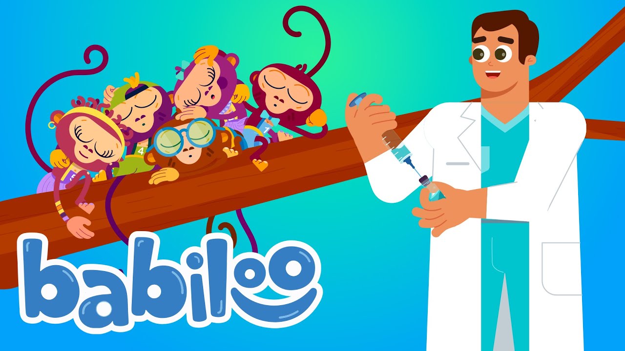 🐒 Five Little Monkeys Jumping On The Bed 🌈 Doctor Checkup 🌈 