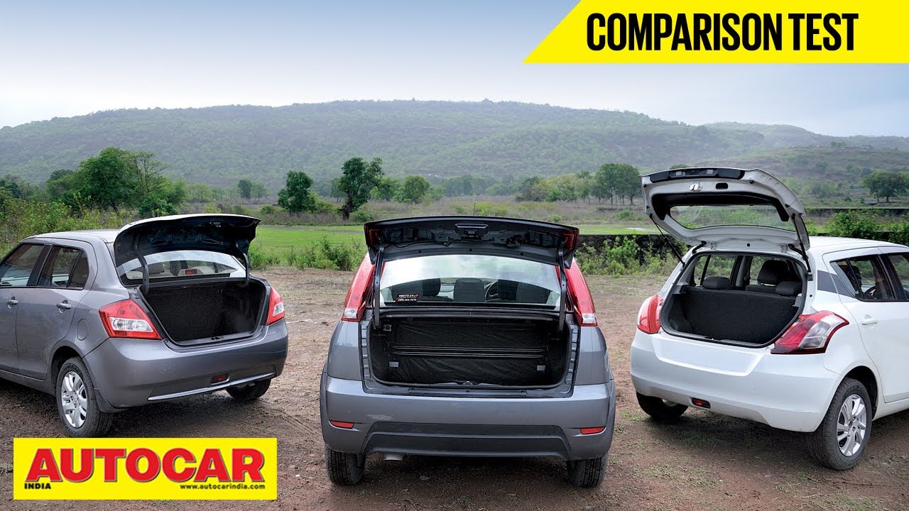 Mahindra Verito Vibe Vs Maruti Suzuki Dzire Vs Maruti Suzuki Swift | Comparison Test | Autocar India
